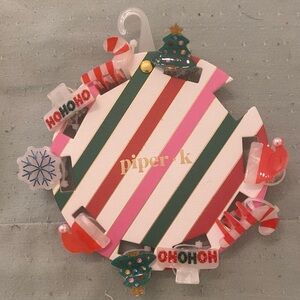 Piper & K Christmas Hair Claw Clips Set Candy Cane Tree Santa Holiday Clips
